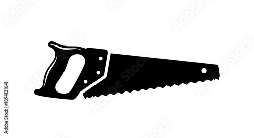 Black silhouette of a handsaw tool.