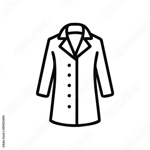 Classic beige trench coat isolated on white, double-breasted outerwear for women