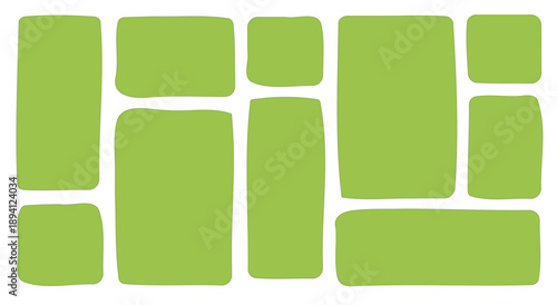 Sticker organic blob and colorful shapes make perfect frame designs. Irregular borders with watercolor effects add whimsy to any creative background layout. Vector