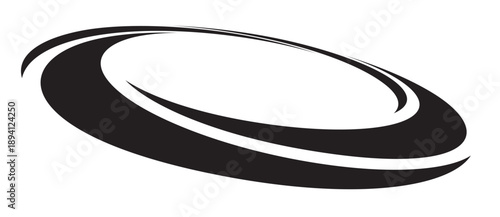 Abstract optical illusion with black wavy lines on white background. Minimalist dynamic design with perspective symbolizing speed, rotation, and fluidity. Ideal for tech, branding, or UI concepts.
