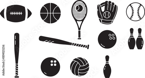 Assorted sports equipment