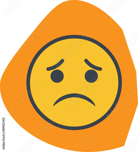 Angry emoji face with frustrated expression