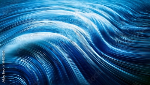 Wave Wavy Blue Ocean Curve Line Art Background