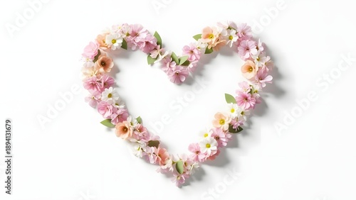 Celebrating women's day with love and empowerment through floral heart symbol