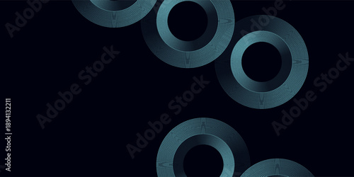 Blue abstract background with glowing circles. eps 10.