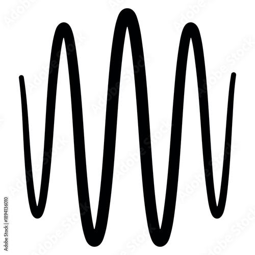 Bold sinusoidal wave form representing periodic signal