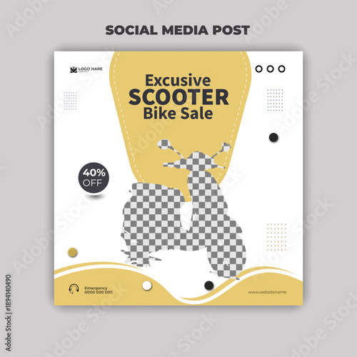 Exclusive Scooter Bike Sale Social Media Post Design Template