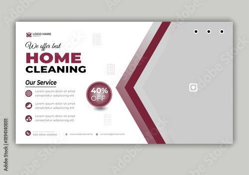 Home cleaning poster design template