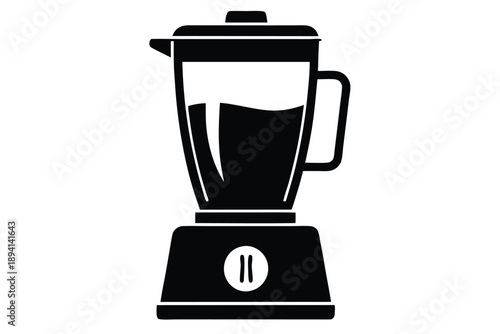 blender silhouette line art vector illustration with a white background