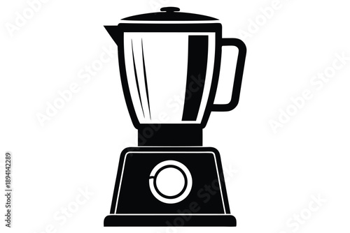 blender silhouette line art vector illustration with a white background