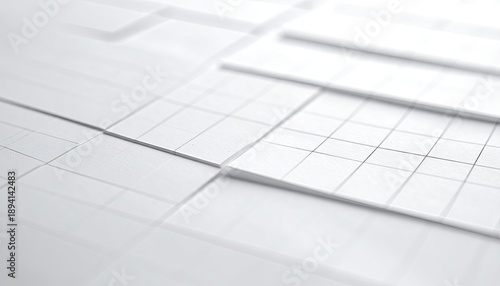 Wallpaper Mural Abstract composition of overlapping white, gridded paper squares with shallow depth of field. Torontodigital.ca