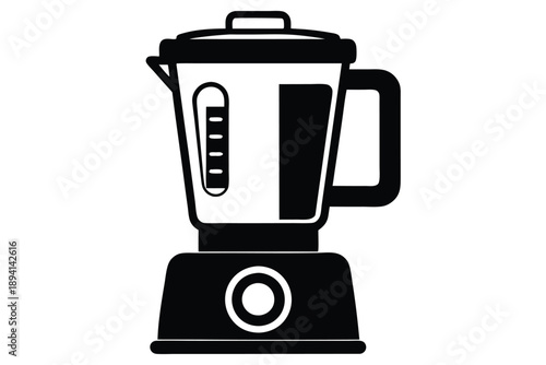 blender silhouette line art vector illustration with a white background