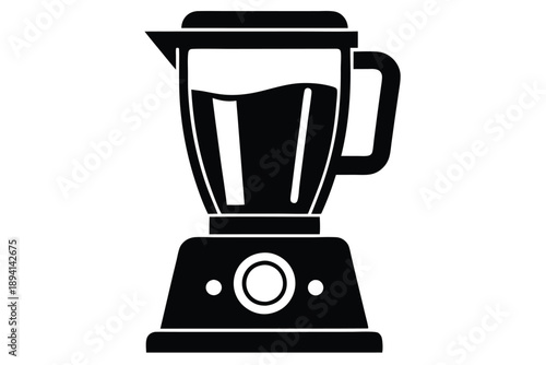 blender silhouette line art vector illustration with a white background