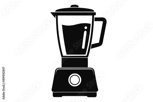 blender silhouette line art vector illustration with a white background