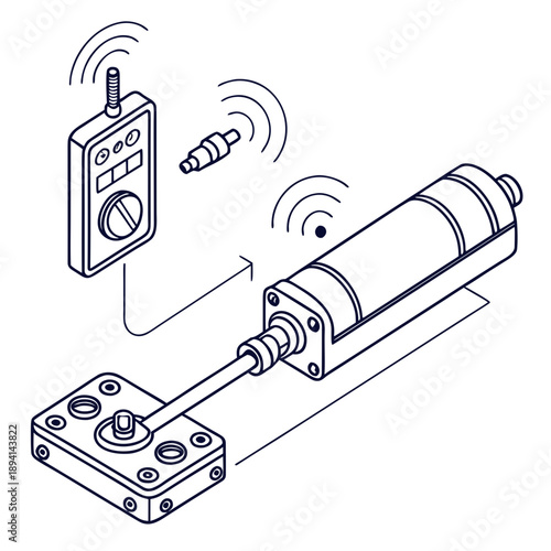 Smart Mechanical Actuator System - Minimalist Vector Technology