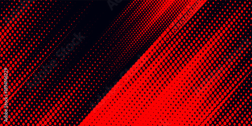 Halftone dots red and blue color pattern gradient grunge texture background. Dot pop art comic sport style vector illustration. modern background.
