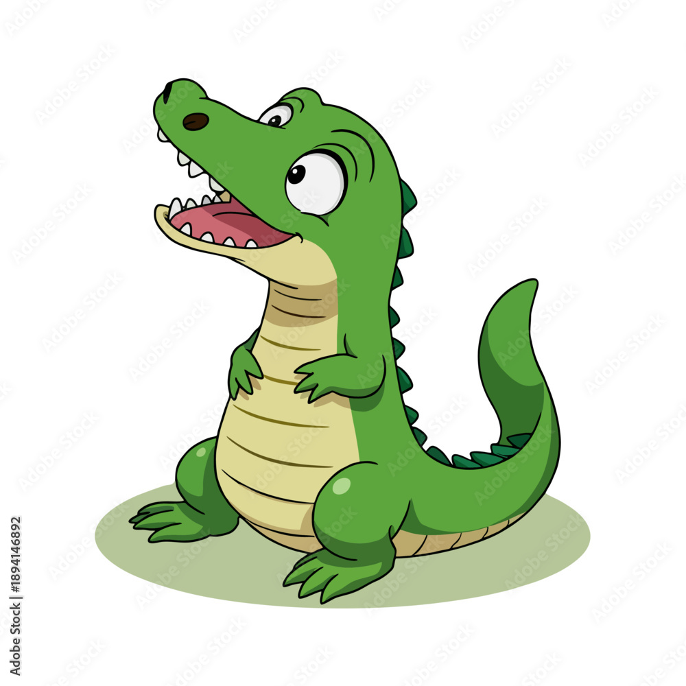 Fototapeta premium Cute Alligator Clipart 07
