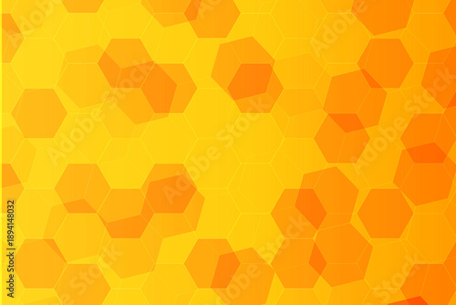Abstract orange yellow honeycomb background
