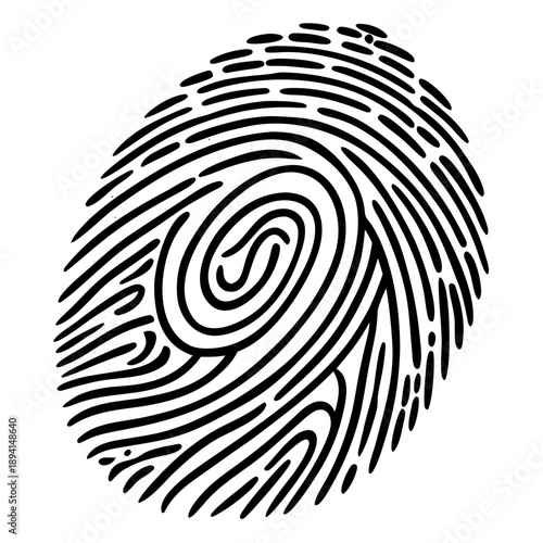 black and white fingerprint, high contrast, detailed, intricate, geometric, abstract, minimalist
