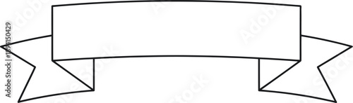 Simple ribbon banner illustration
