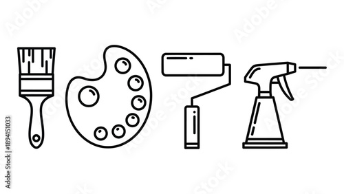 Painting tools Vector