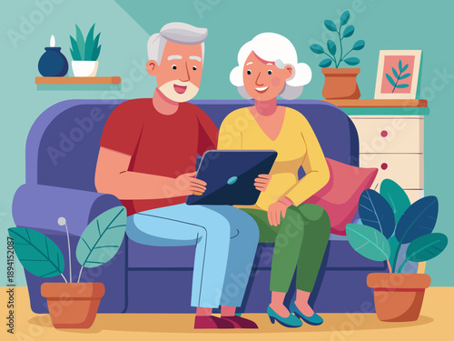 grandmother and grandson