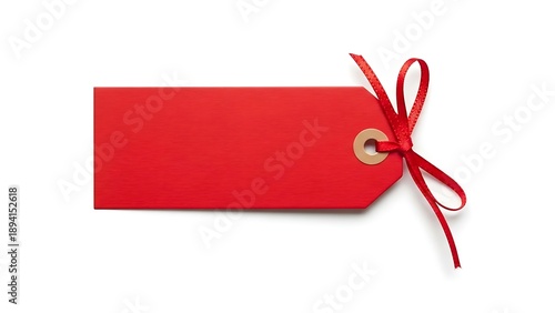 Red label with bow