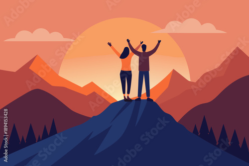 silhouette of a man in the mountains