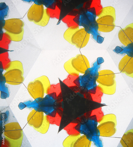 Colorful background formed within a kaleidoscope, Pattern 4