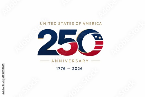 United States 250 Anniversary Modern Patriotic Illustration