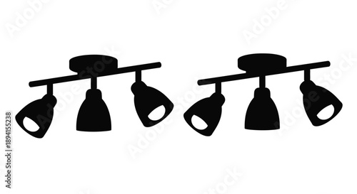 Musical notation with eighth notes a rhythmic pattern silhouette