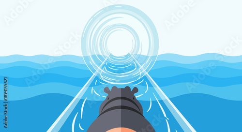 First Person View Sliding Down Water Slide in Amusement Park