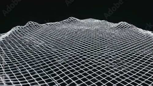 Visual representation of gravitational waves in spacetime fabric.