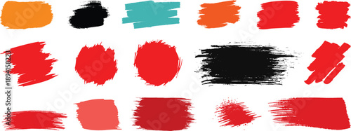 Paint Strokes using a thick brushPaint brush set of bursh Black Paint Strokes using a thick brushSet of vector paint brush stroke.Set of paint brush, ink brush, grungy brushes strokes. Brush stroke