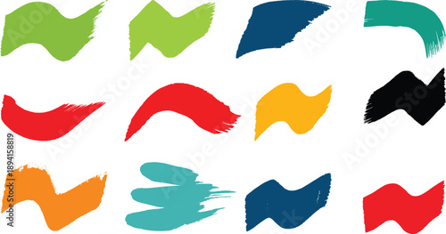 Paint Strokes using a thick brushPaint brush set of bursh Black Paint Strokes using a thick brushSet of vector paint brush stroke.Set of paint brush, ink brush, grungy brushes strokes. Brush stroke