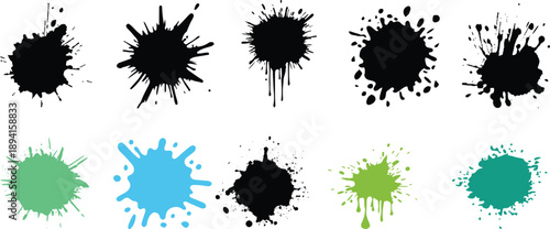 Paint Strokes using a thick brushPaint brush set of bursh Black Paint Strokes using a thick brushSet of vector paint brush stroke.Set of paint brush, ink brush, grungy brushes strokes. Brush stroke