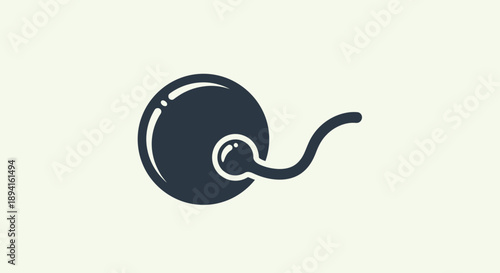 Simple illustration of a dark blue hookah or shisha pipe.