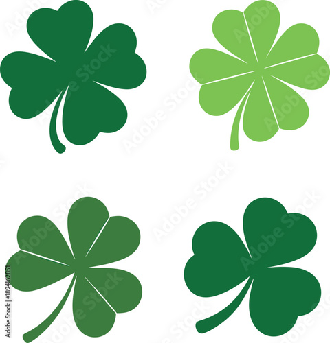 Four leaf clover symbols luck fortune irish heritage green leaves