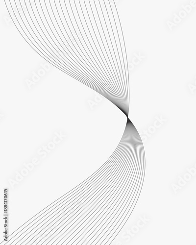 Abstract wave pattern with curved lines for banner and presentation