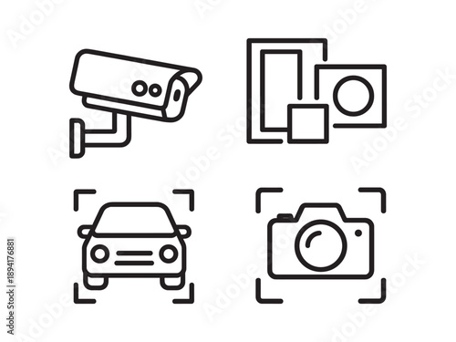 Computer Vision and Surveillance Technology Icons