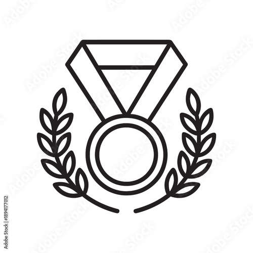 Winner Gold Medal with Laurel Wreath Icon