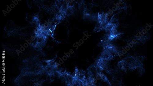 Blue Cold Particle Explosion