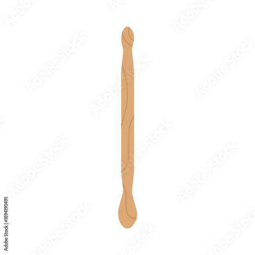  Modern pottery tools. Wooden tools for clay sculpture equipment. Vector illustration