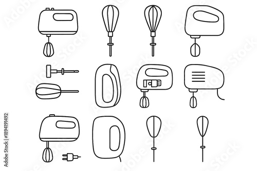 Electric grip ventilation connection vector motor icon kitchen icons mixer balanced speed