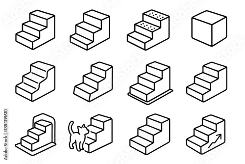 Core animal body icon wrap climbing icons pet ladder stabilizing lightweight vector