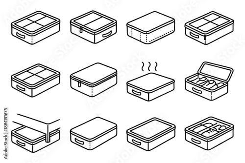 Rectangular lifting vector flat icon clear walls handle shoe closure bed under