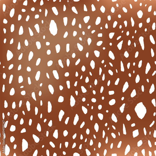 Fawn Spots Seamless Pattern in Warm Brown Tones