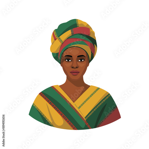 Togo Woman in Traditional Dress