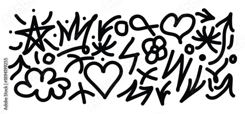 abstract black and white vector illustration