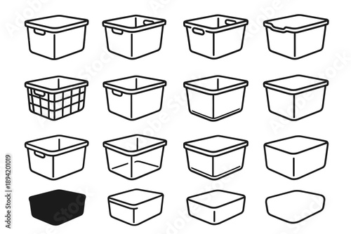 Ridge clothing interior organizer cavity line icons icon mesh contour depth vector